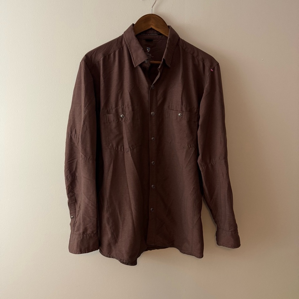 KÜHL Men's Brown Button-Up Shirt Size M